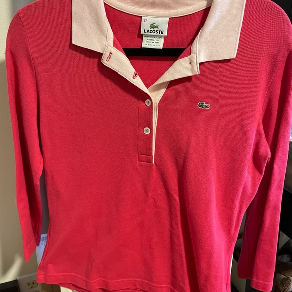French Lacoste Polo Size 42 with 3/4 sleeves - Picture 5 of 5